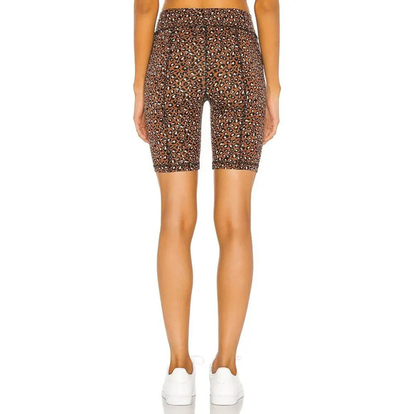 Free People Lucky Strike Bike Short Brown Leopard Print Size S - Picture 5 of 10